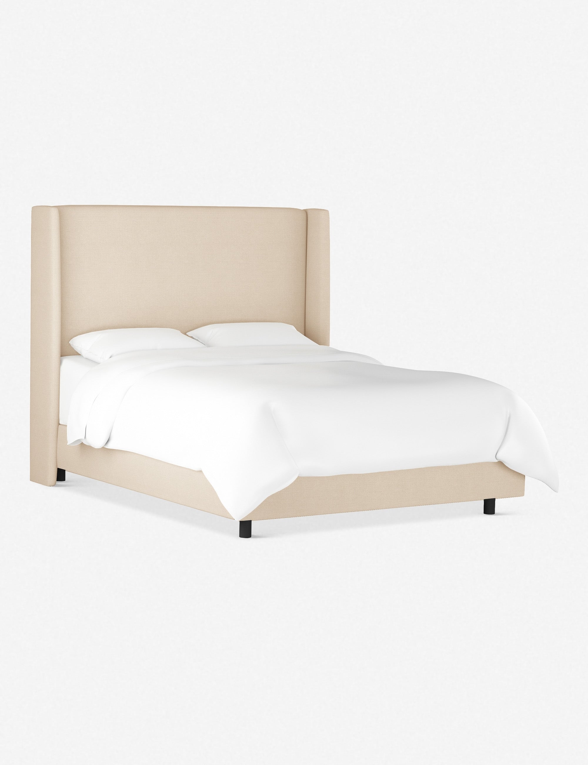 Adara Queen Size Bed Frame with Upholstered Headboard - Modern Platform Bed for Bedroom, Living Room & Guest Room