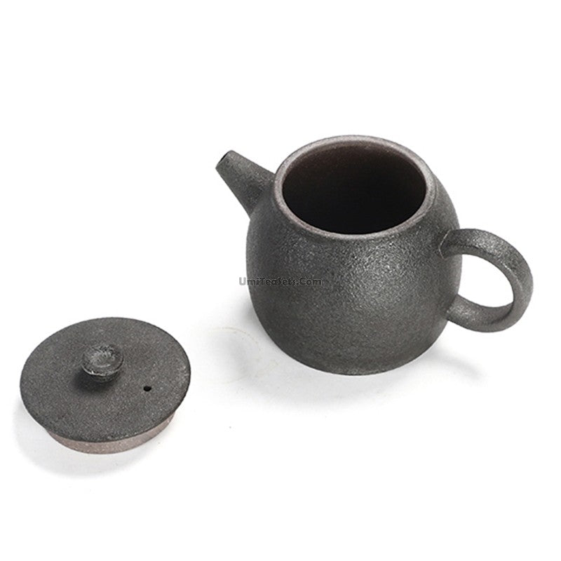 Japanese Style Coarse Pottery Teapot - Handmade Ceramic Teapot for Loose Leaf Tea - Perfect for Japanese Tea Ceremony, Home Decor & Gift Giving