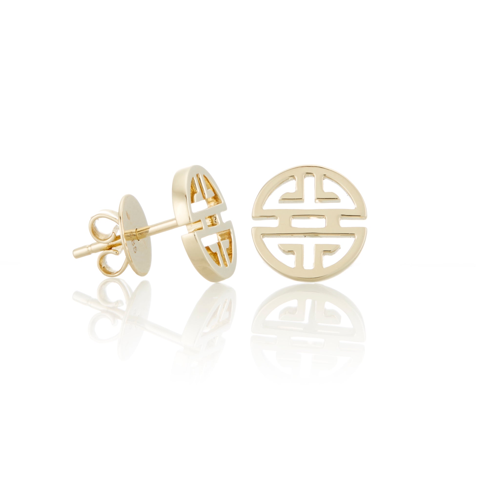 14K Gold Stud Earrings for Women - Minimalist Hoop Earrings for Daily Wear, Gift for Her, Perfect for Work, Date Night & Special Occasions