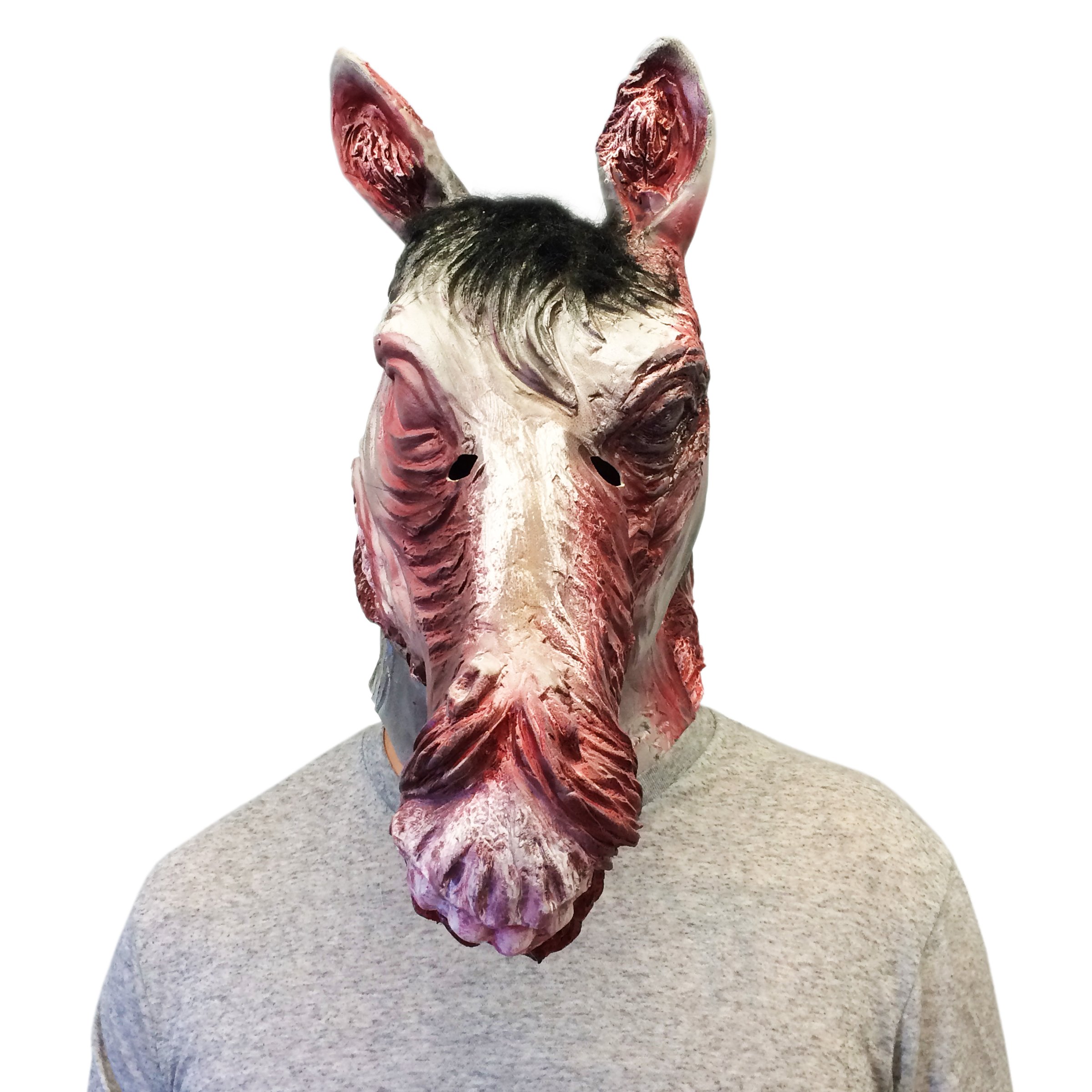 Scary Zombie Horse Head Halloween Mask - Realistic Latex Costume Accessory for Adults - Perfect for Halloween Parties, Cosplay & Horror Events