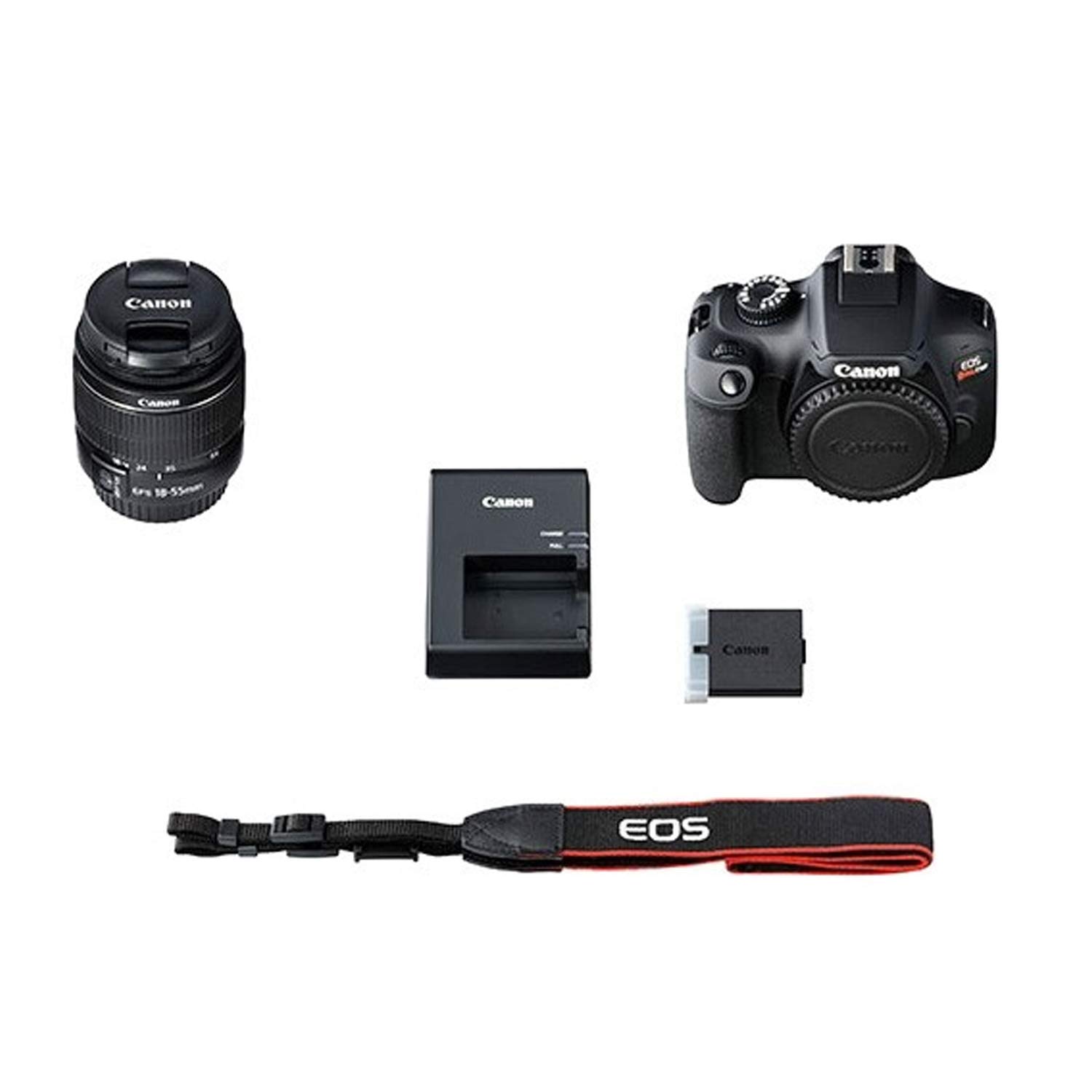 Canon EOS Rebel T100 DSLR Camera Bundle with EF-S 18-55mm Lens, 128GB SD Card, Case, Tripod & 36pc Filter Kit (Renewed) - Perfect for Travel Photography, Vlogging & Beginner Photographers