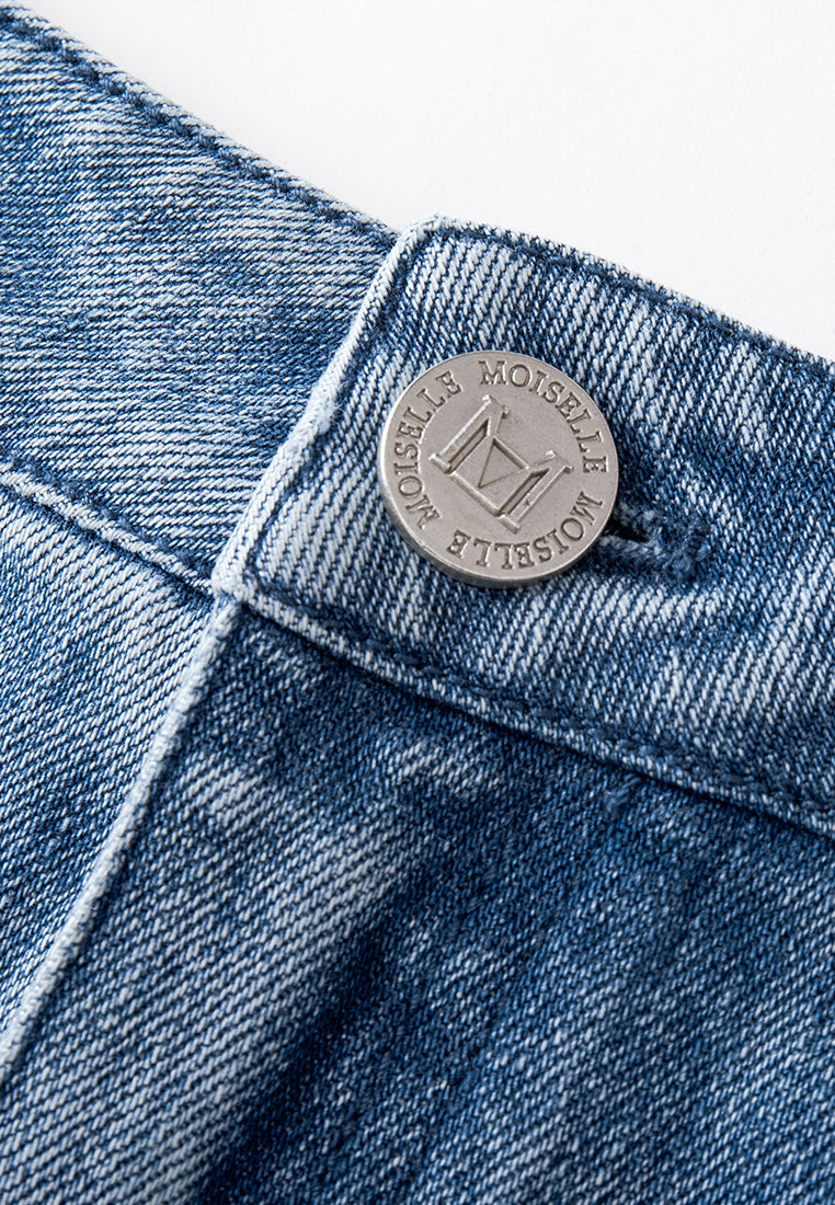 Distressed Flared Jeans with Embroidered Details - Vintage Washed Denim Pants for Women | Perfect for Casual Outfits, Boho Style & Streetwear Fashion
