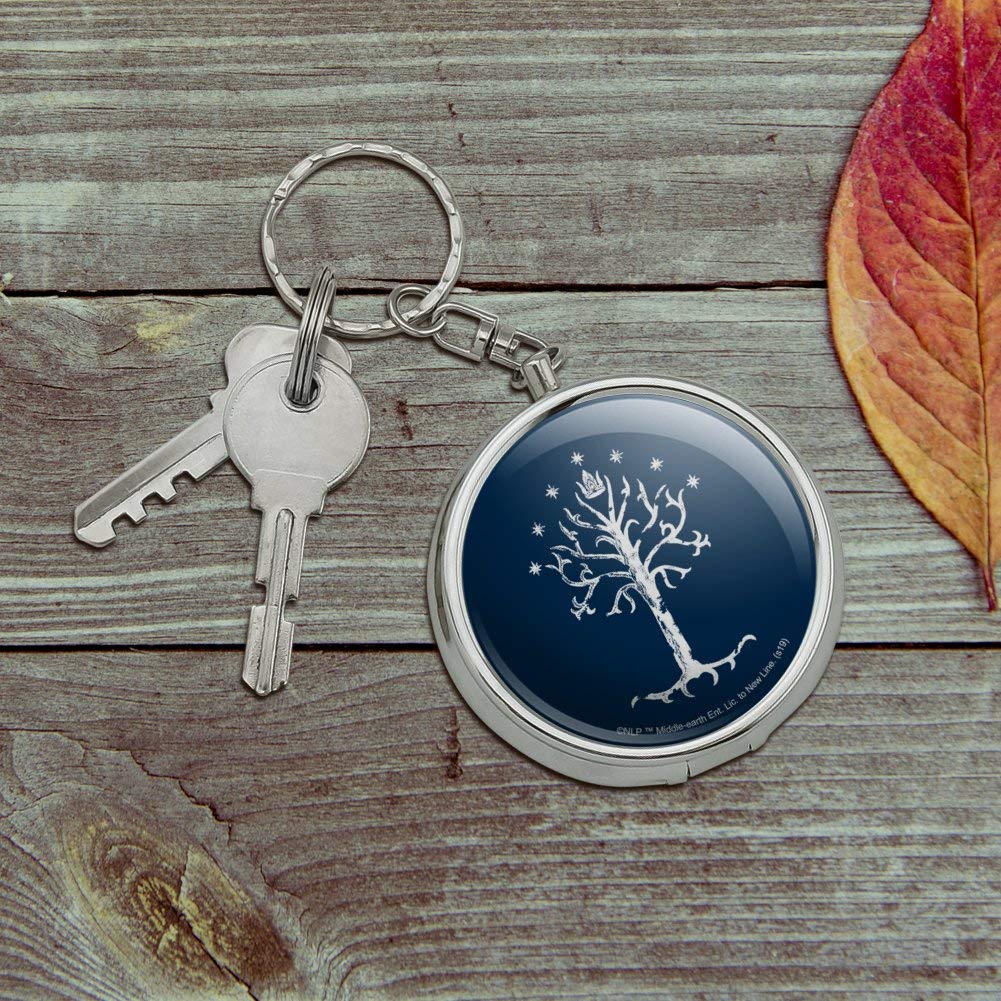 Lord of The Rings Gondor Tree Travel Size Pocket Ashtray Keychain with Cigarette Holder - Perfect for Smoking Fans, Collectors & Travel Accessories