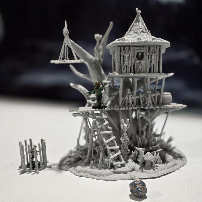 Swamp Hag's Hut Miniature Terrain for DnD, Pathfinder & Fantasy RPGs - Perfect for Tabletop Gaming, Dungeon Crawls & RPG Battle Maps