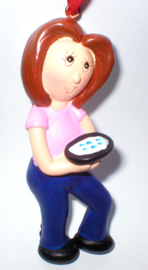 Personalized Christmas Ornament Gift for Girls, Teens & Women - Always Texting & Talking on Cell Phone - Perfect for Holiday Decorations & Stocking Stuffers
