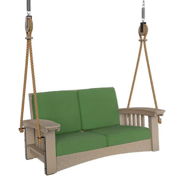Premium Mission Lounge Rope Swing - Heavy Duty Indoor/Outdoor Hanging Chair for Backyard, Patio & Nursery - Perfect for Relaxation, Reading & Playtime