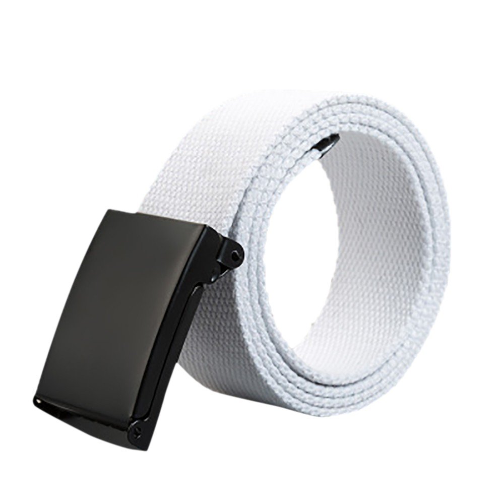 Durable Nylon Automatic Buckle Belt for Men & Women - Military Style Canvas Adjustable Strap for Casual, Work & Outdoor Use