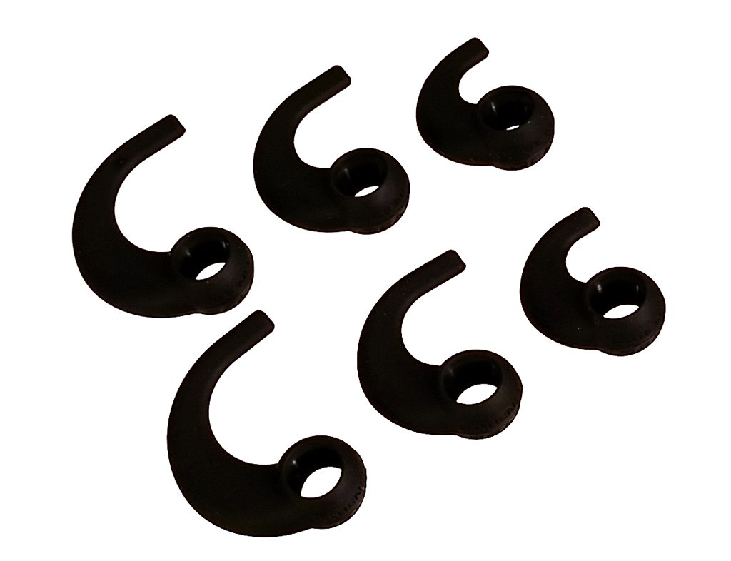 Far End Gear BudLoks Earphone Sport Grips - Secure Fit for In-Ear & Ear Canal Earbuds (Black) - Perfect for Running, Workouts & Active Lifestyles