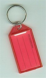 Lucky Line Key Tag with Split Ring - 60500-70 Red (100-Pack) - Durable Keychain Tags for Home, Office, School & Travel Organization