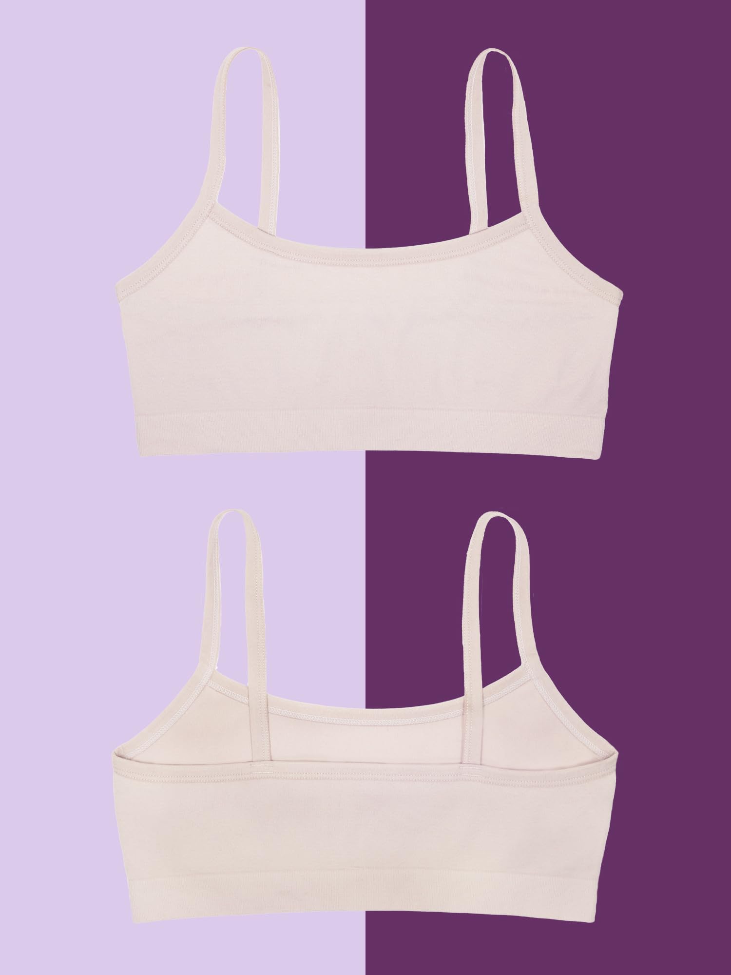 Fruit of the Loom Big Girls Training Bra Value Pack - Soft Cotton & Seamless Comfort for Growing Girls - Perfect for School, Sports & Everyday Wear