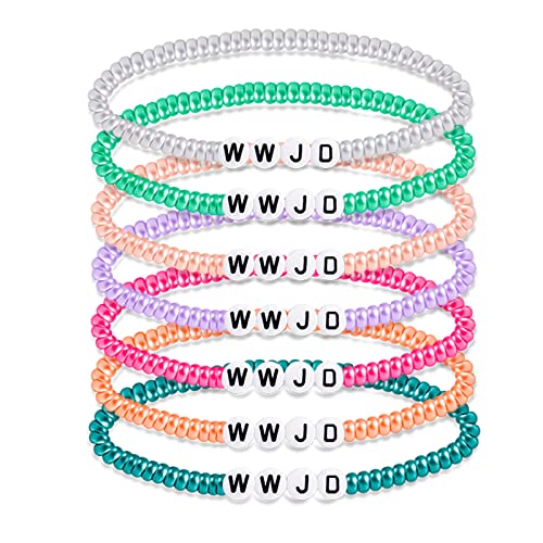 D:7pcs wwjd bracelets