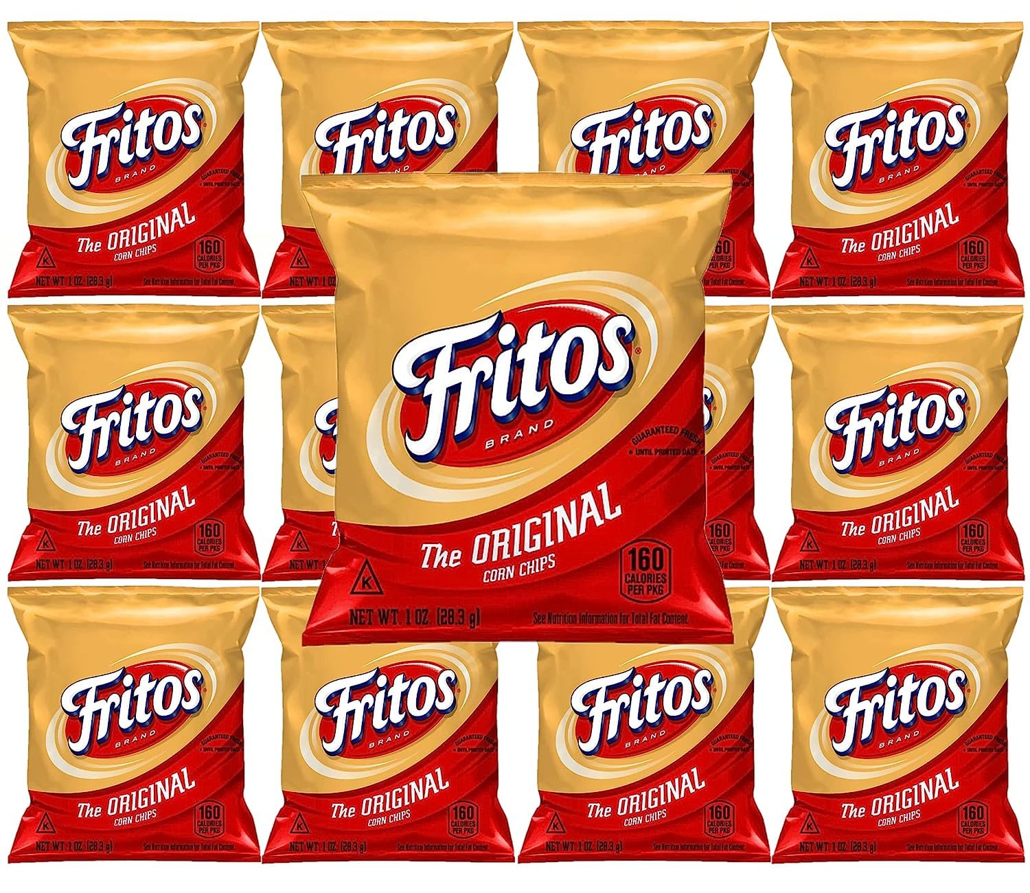 Crunchy Fritos Original Corn Chips - 1oz Individual Bags (Pack of 10) | Gluten-Free Snacks for Parties, Road Trips & Movie Nights