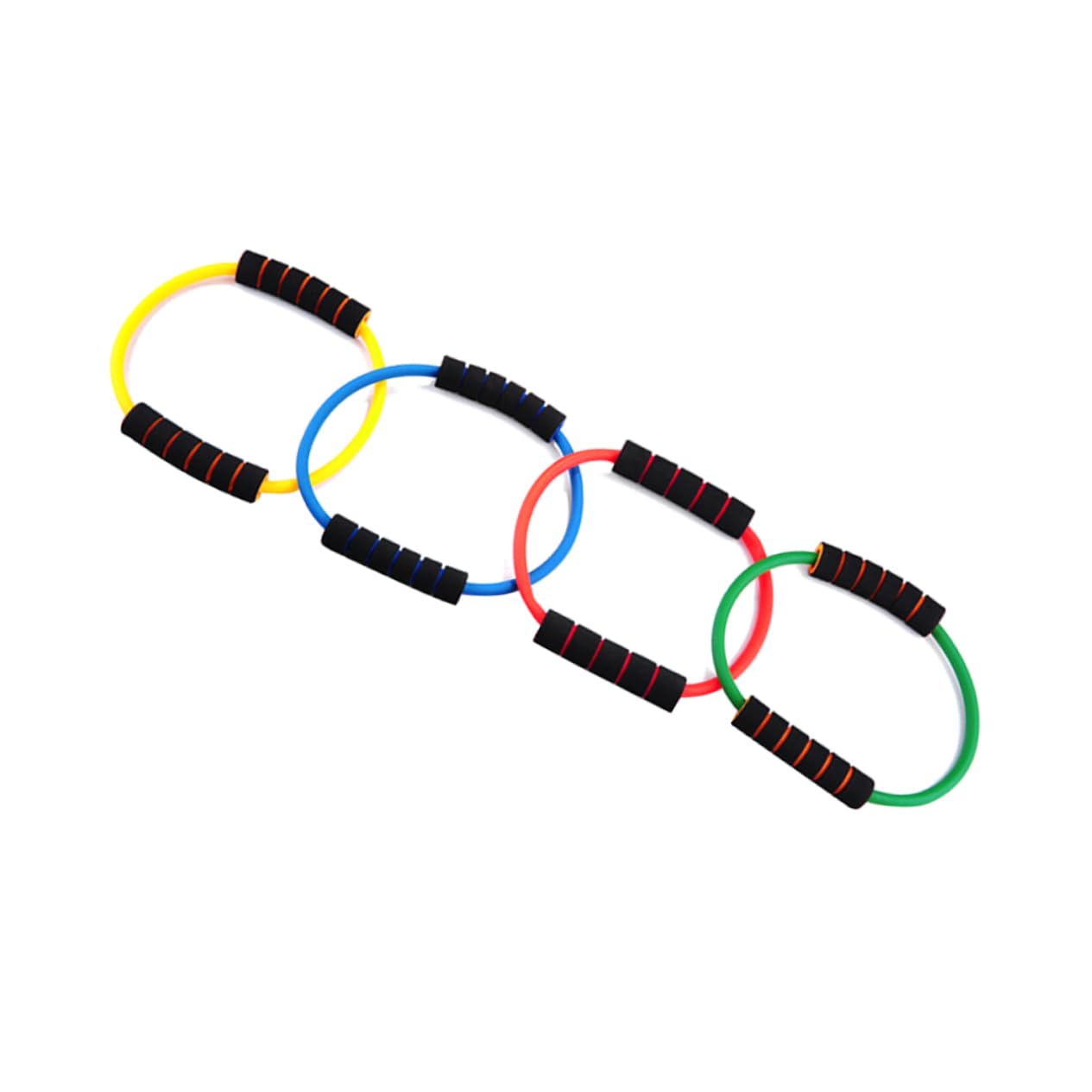 4-Piece Yoga Resistance Bands Set - Latex Chest Expander & Yoga Ring for Strength Training, Stretching & Home Workouts - Perfect for Pilates, Fitness & Physical Therapy