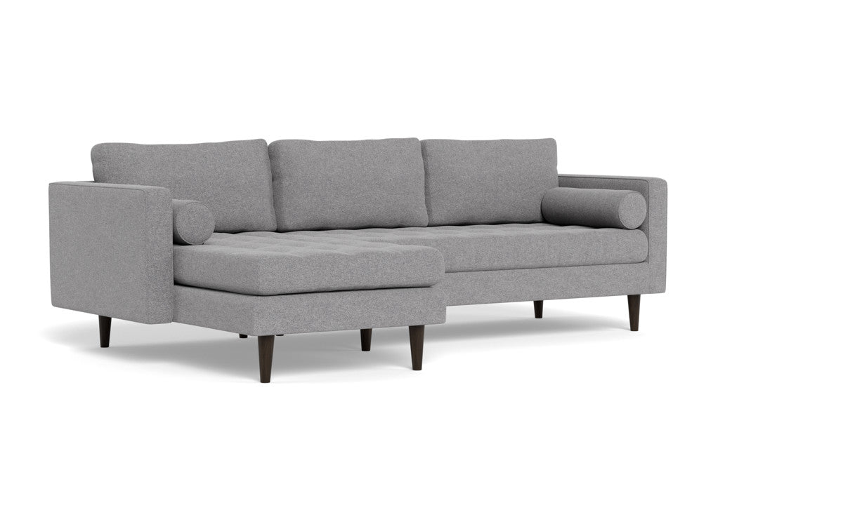 Ladybird 102 Left Chaise Sectional Sofa - Modern L-Shaped Couch with Reversible Chaise Lounge, Upholstered in Soft Fabric for Living Room, Family Room & Home Theater Comfort