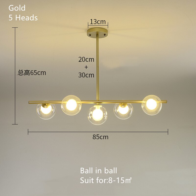 Elegant White Glass Ball Chandelier - Modern Crystal Ceiling Light Fixture for Dining Room, Bedroom & Living Room Decor | Perfect for Wedding, Home & Office Lighting