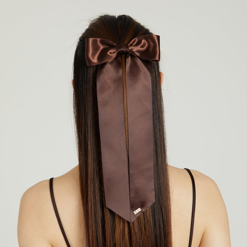 Lacey Satin Bow Barette Hair Clip - Elegant Women's Hair Accessories for Parties, Weddings & Everyday Wear