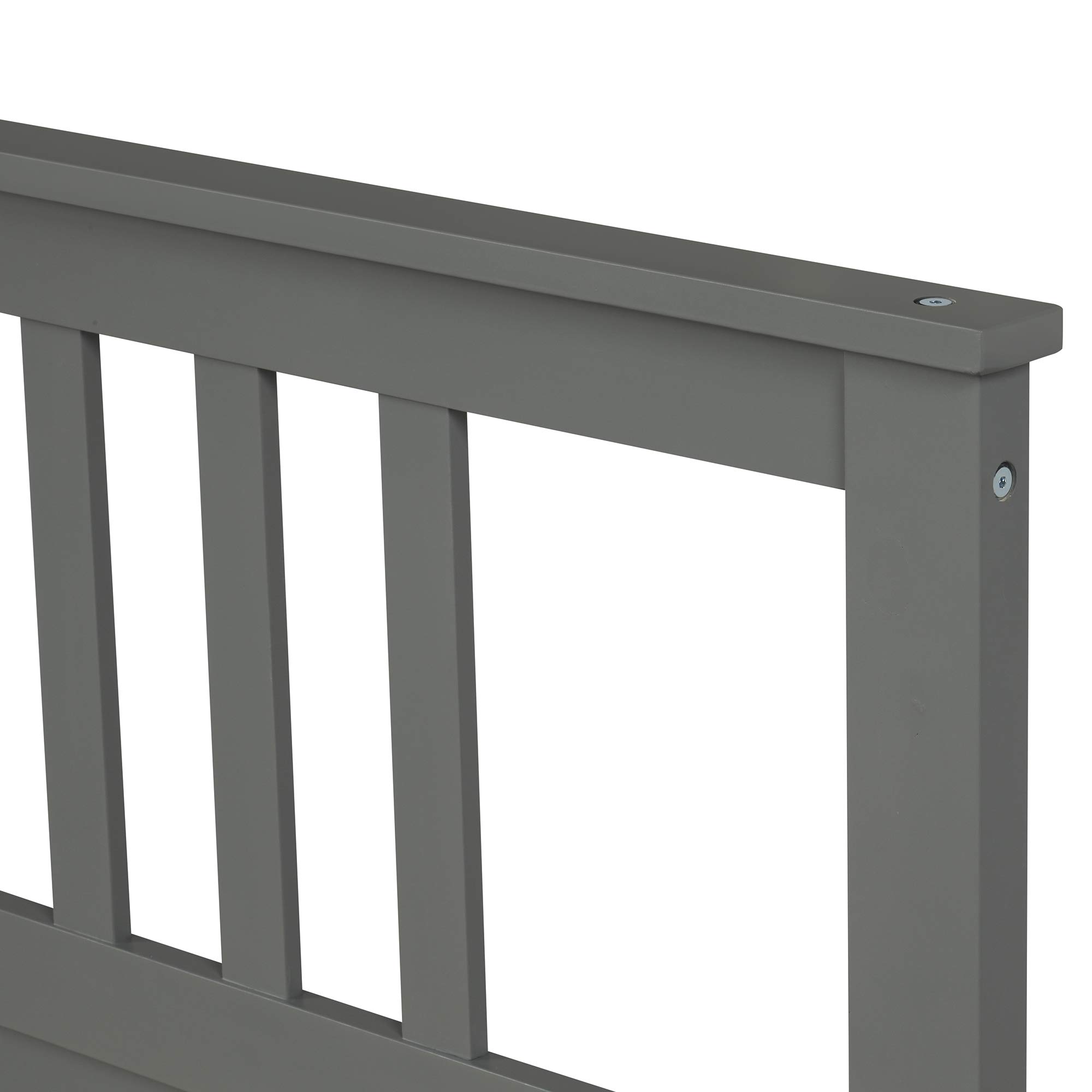 Merax Full Size Wood Platform Bed Frame with Headboard & Footboard - Sturdy Wood Slat Support, Easy Assembly, Mattress Foundation - Grey (Perfect for Bedrooms, Guest Rooms & Small Spaces)