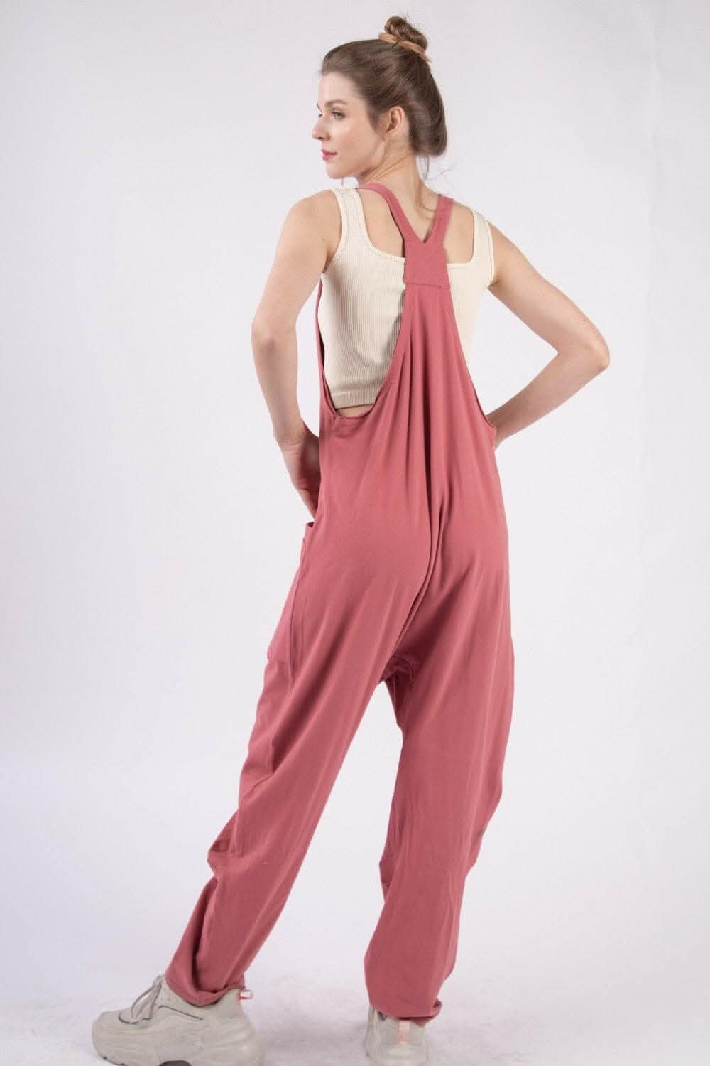 Allure Sleeveless Jumpsuit with Pockets - Women's Fashion Romper for Summer, Casual & Travel Outfits | Perfect for Beach, Party & Vacation Wear