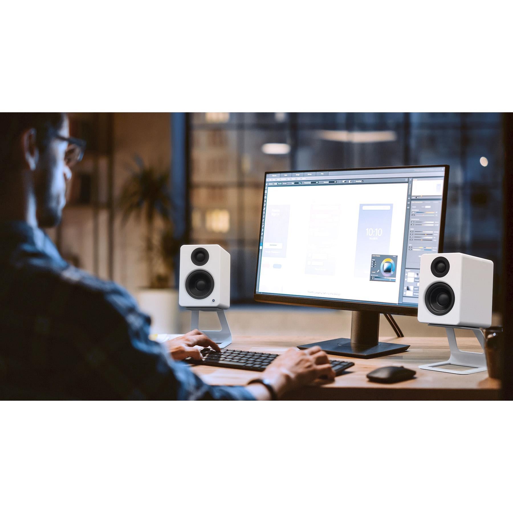 Kanto YU2 Powered Desktop Speakers with Built-In DAC - High-Quality Audio for Gaming, Home Office, and Music Listening | Perfect for PC, Mac, and Streaming Setups