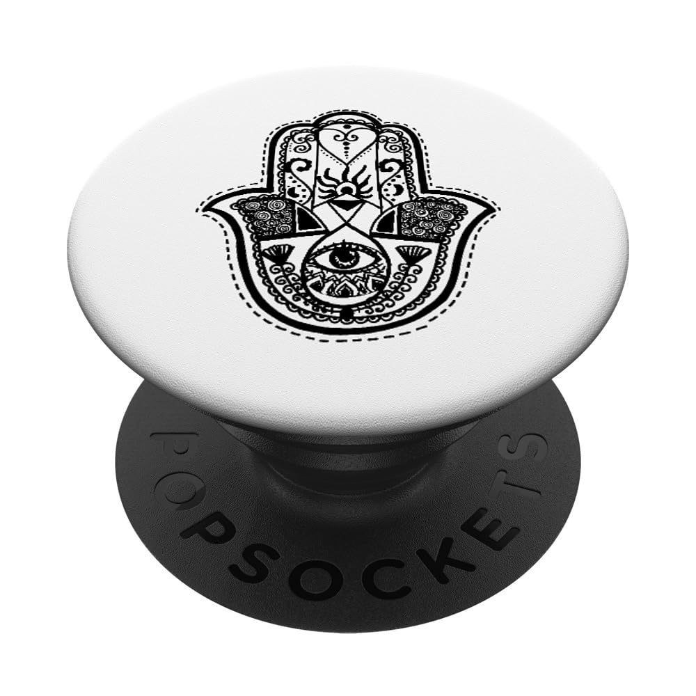 Spiritual Hamsa Hand Yoga PopSockets - Standard PopGrip Phone Grip & Stand for Yoga, Meditation & Daily Use | Compatible with iPhone, Samsung & Smartphones