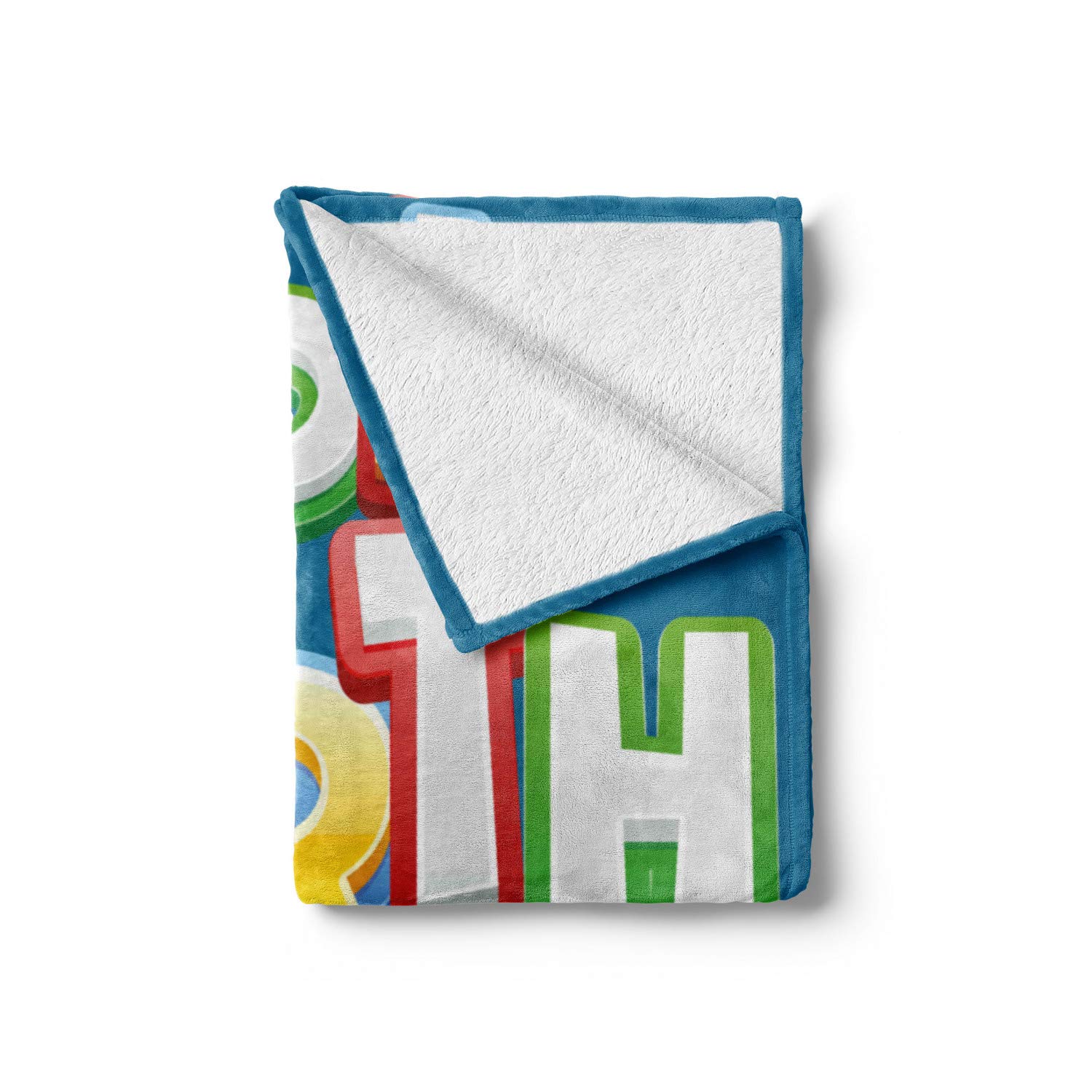 Ambesonne Rainbow Happy Birthday Throw Blanket - 70