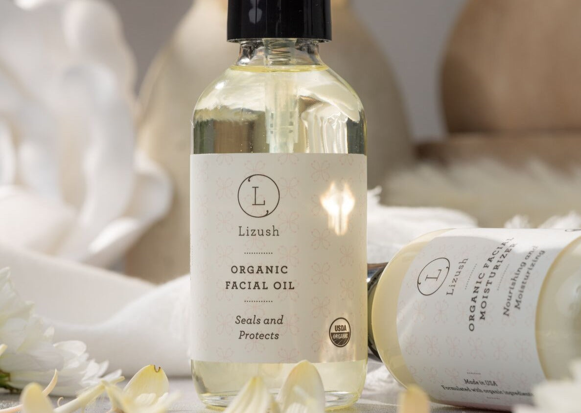 Organic Facial Oil for Glowing Skin - Hydrates, Seals & Protects - Perfect for Nighttime Skincare & Anti-Aging Routine