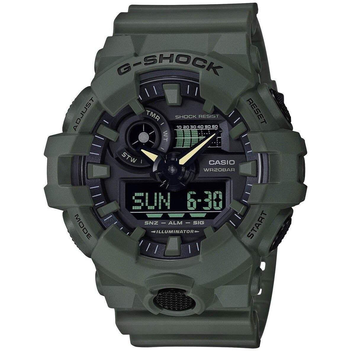 Casio G-Shock 700UC Series Men's Shock-Resistant Watch - 200M Water Resistant, Quartz Movement, Resin Strap & Case - Perfect for Outdoor Sports, Diving, and Everyday Wear
