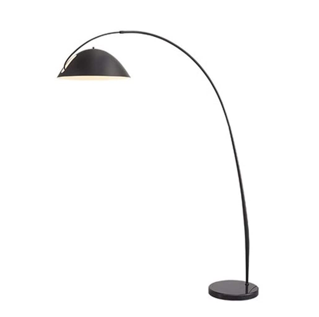 Modern Arc Floor Lamp with Marble Base - Adjustable Standing Light for Living Room, Bedroom & Office - Contemporary Hanging Lamp for Reading Corner, Workspace & Lounge Areas