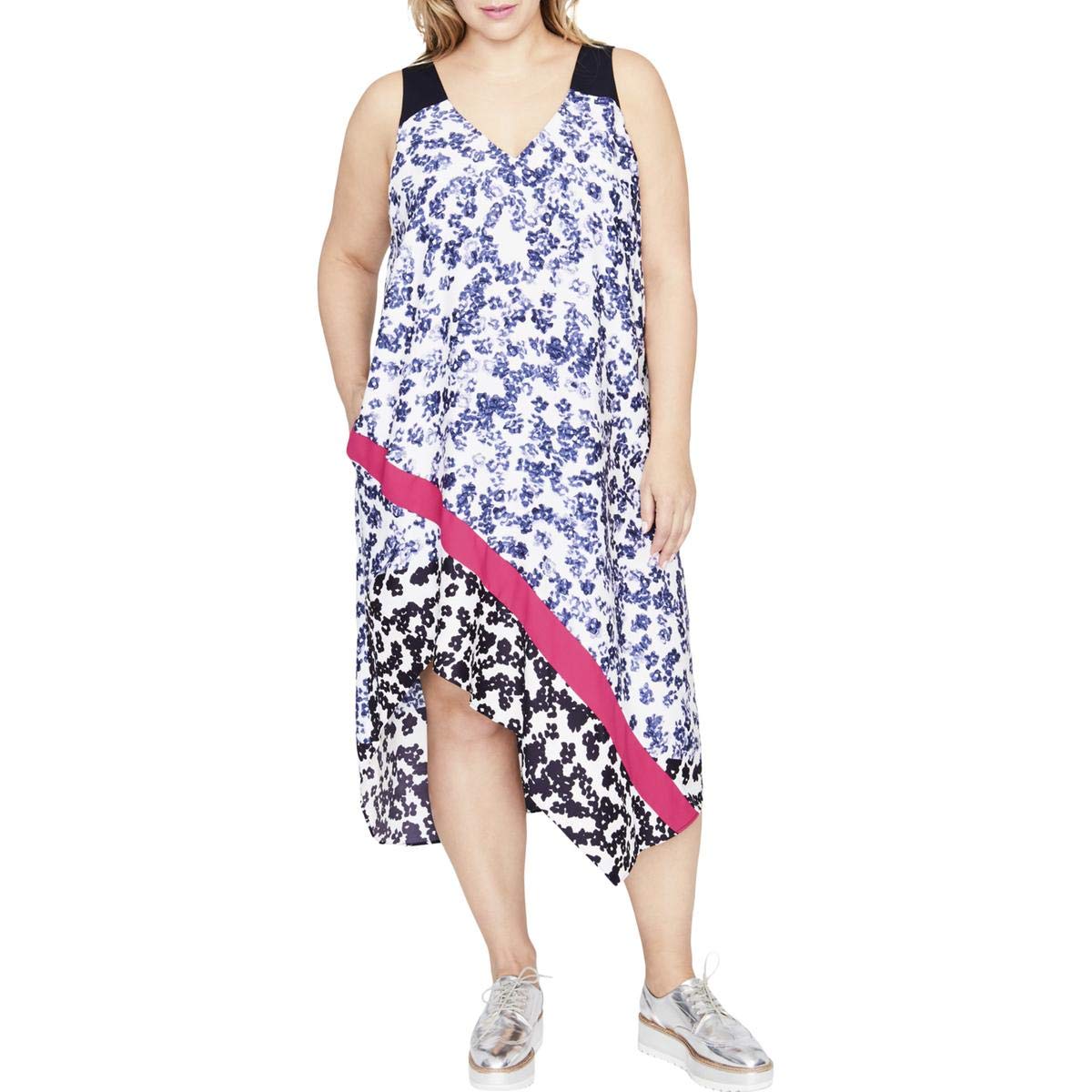 Rachel Roy Women's Plus Size Mixed Scarf Dress - Stylish & Comfortable Wrap Dress for Casual Outings, Office Wear & Special Occasions