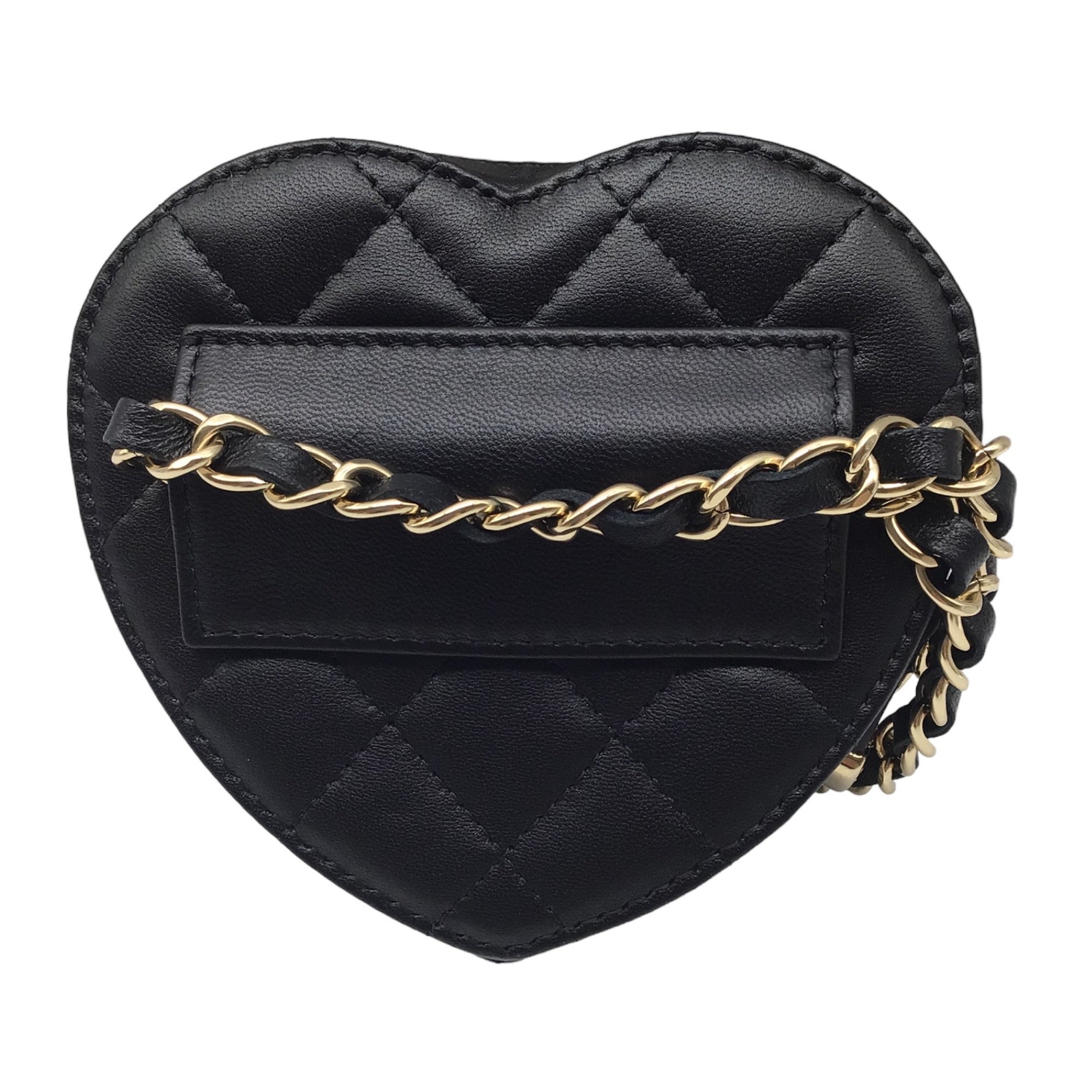 Chanel Black 2022 Quilted Lambskin Leather Mini Heart Handbag - Luxury Crossbody Bag for Women, Perfect for Date Night & Special Occasions