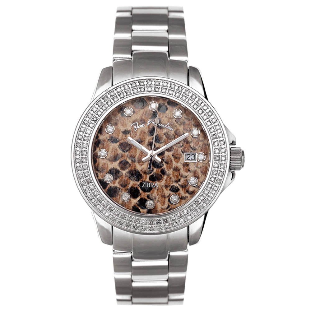 Joe Rodeo Unisex Diamond Watch - Genuine 1.25 Carat Diamonds, 37mm Stainless Steel Case, ZIBRA Model Collection | Luxury Gift for Men & Women, Perfect for Weddings, Anniversaries & Special Occasions