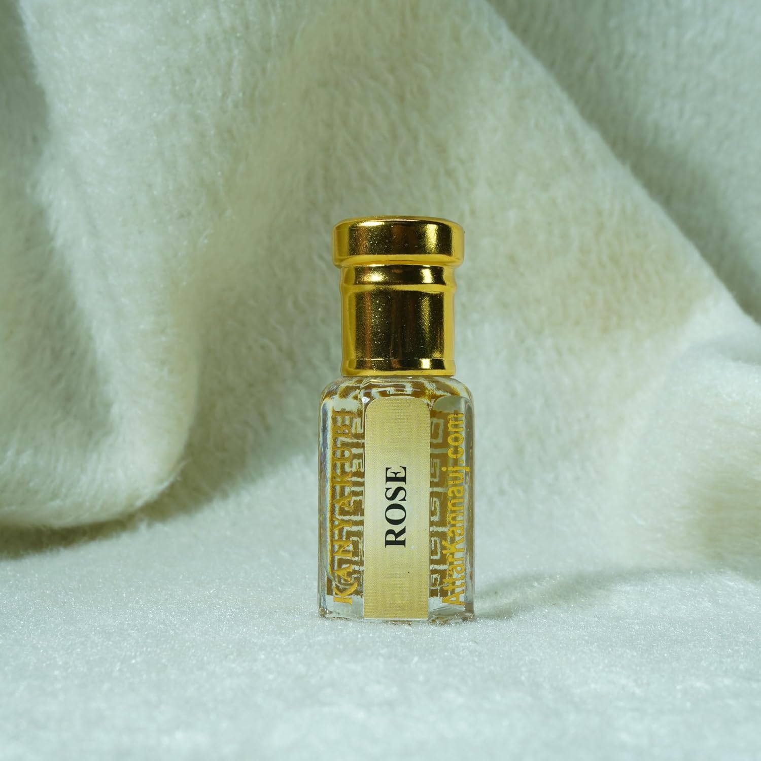 Kanyakubj Kannauj Pure Rose Attar (Rosa Damascena) for Men - Alcohol-Free Roll-On Perfume Oil (6ml) - Long-Lasting Fragrance for Daily Wear & Special Occasions