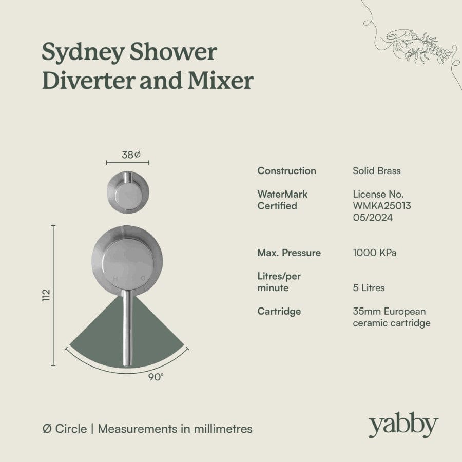 Premium Shower Diverter and Mixer Valve in Gunmetal Finish - Perfect for Bathroom Renovation and Modern Home Upgrade