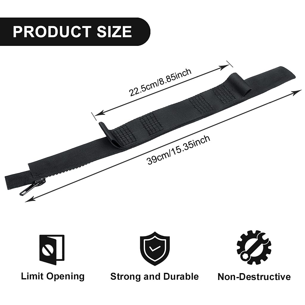Heavy Duty Jeep Wrangler Door Limiting Straps (2PCS) - Adjustable Zippered Loom Design with Wireless Protection Harness | Fits Jeep Wrangler 1987-2024 Models | Perfect for Off-Roading, Trail Riding & Jeep Door Protection