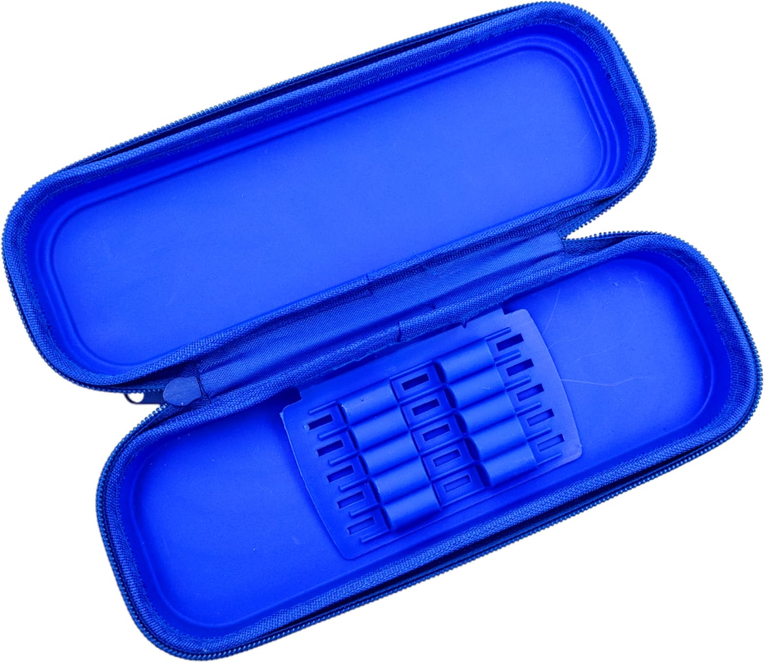 Marvel Captain America Pencil Case with Built-in Pencil Stand - Zippered School Supply Organizer for Boys & Girls - Durable Plastic Art Storage Box (Dark Blue) - Perfect for Classroom, Homework & Travel