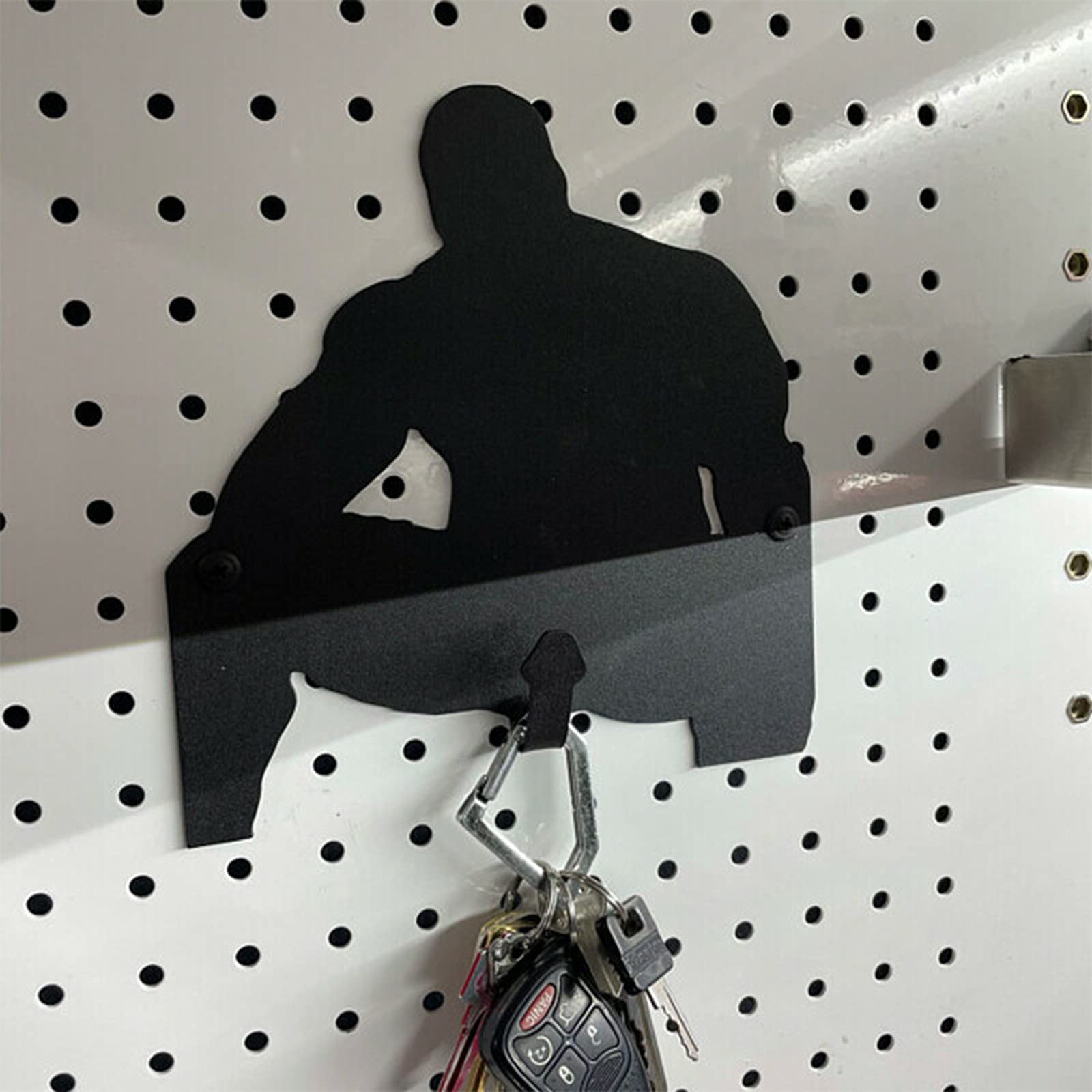 Wall Mounted Key Holder - Heavy Duty Metal Key Hook Organizer for Entryway, Bathroom, Bedroom & Closet | Creative Coat Rack with Towel & Hat Hooks | Durable Black Wall Mount Storage Solution for Keys, Hats, Bags & Accessories - Perfect for Home, Office & Dorm Organization
