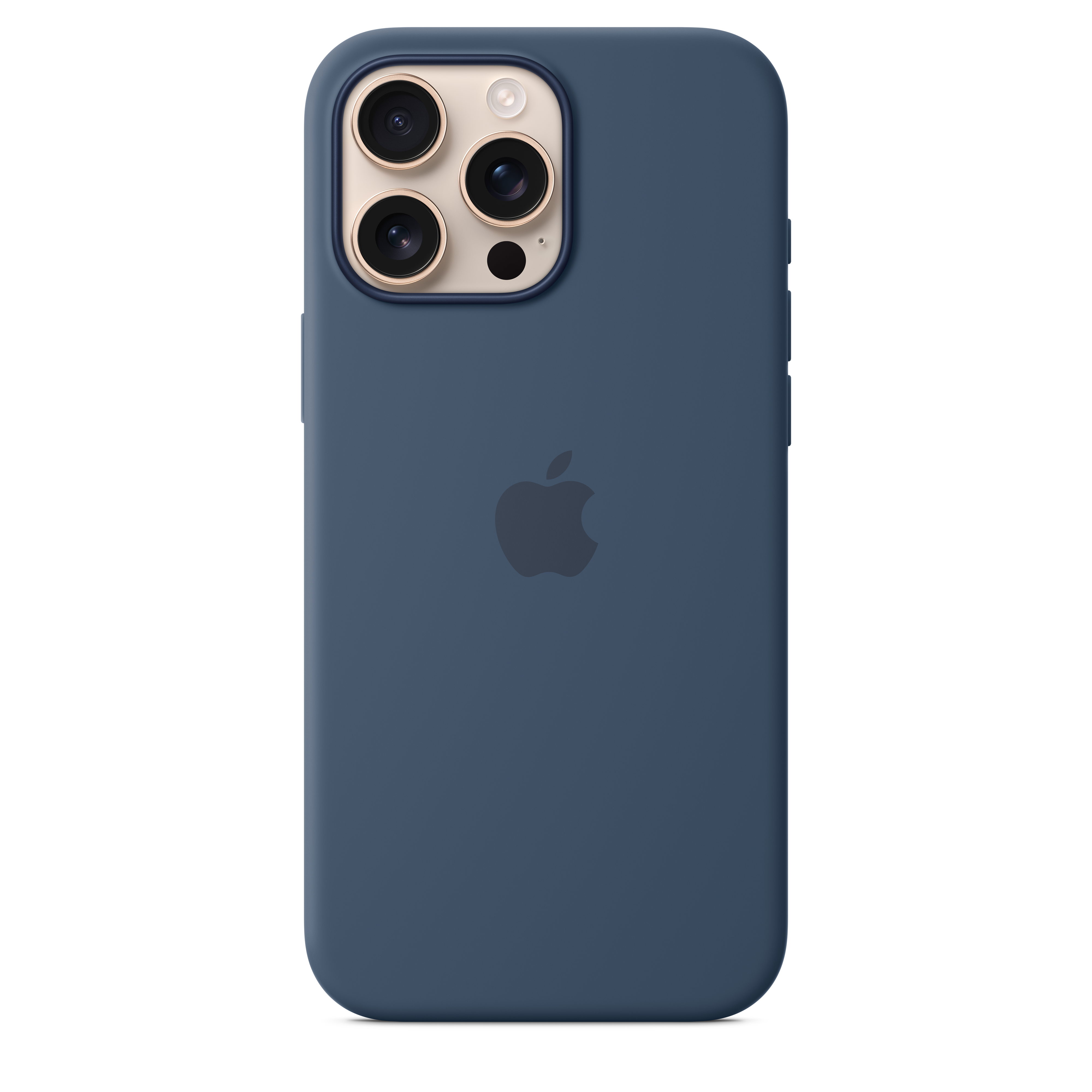 Magnetic Silicone Case with MagSafe for iPhone 16 Pro Max - Denim Blue | Slim Fit Protective Cover for Everyday Use & Wireless Charging