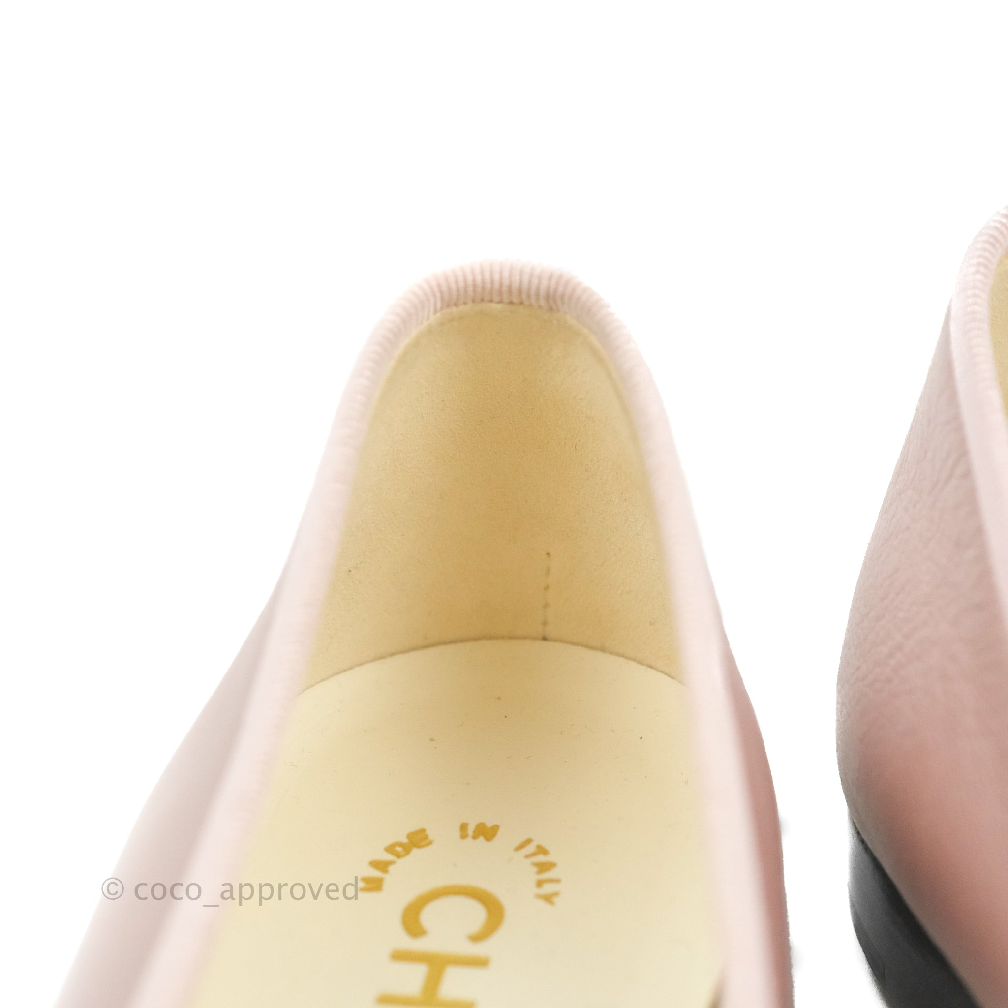 Chanel Ballerina Flats for Women - Pink & Black Leather Ballet Shoes Size 36 | Comfortable & Elegant for Work, Parties & Daily Wear