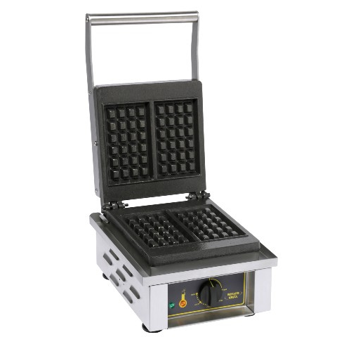 Equipex GES20 Sodir Single Liege Waffle Maker - Commercial 208/240V Belgian Waffle Iron for Restaurants, Cafes & Breakfast Buffets - Perfect for Fresh, Crispy Waffles