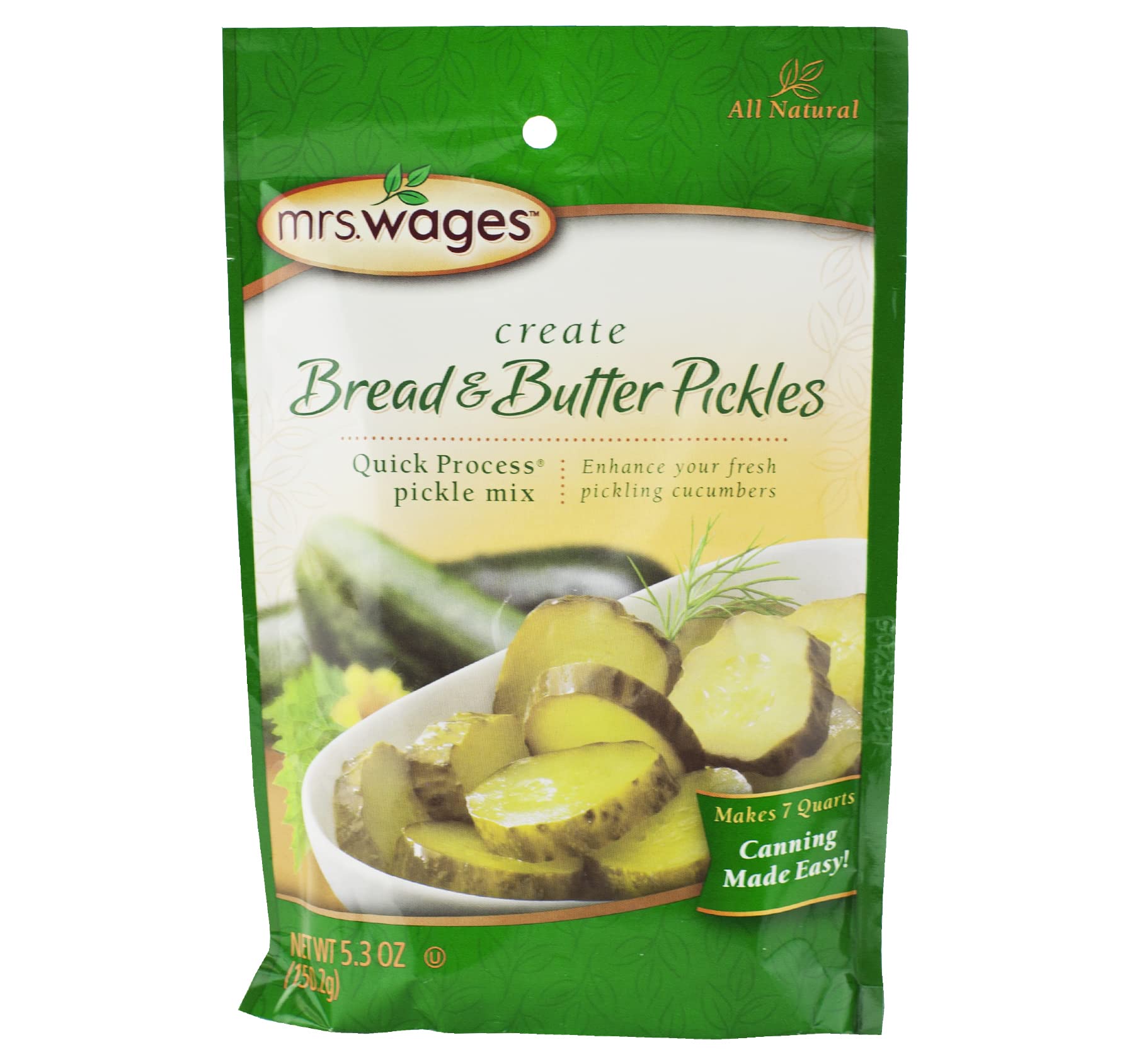Kauffman Orchards Mrs. Wages Bread & Butter Pickle Mix - 5.3 Oz (Pack of 12) | Homemade Pickling Spices for Canning, Preserving & Gift Giving | Perfect for Sandwiches, Burgers & Charcuterie Boards