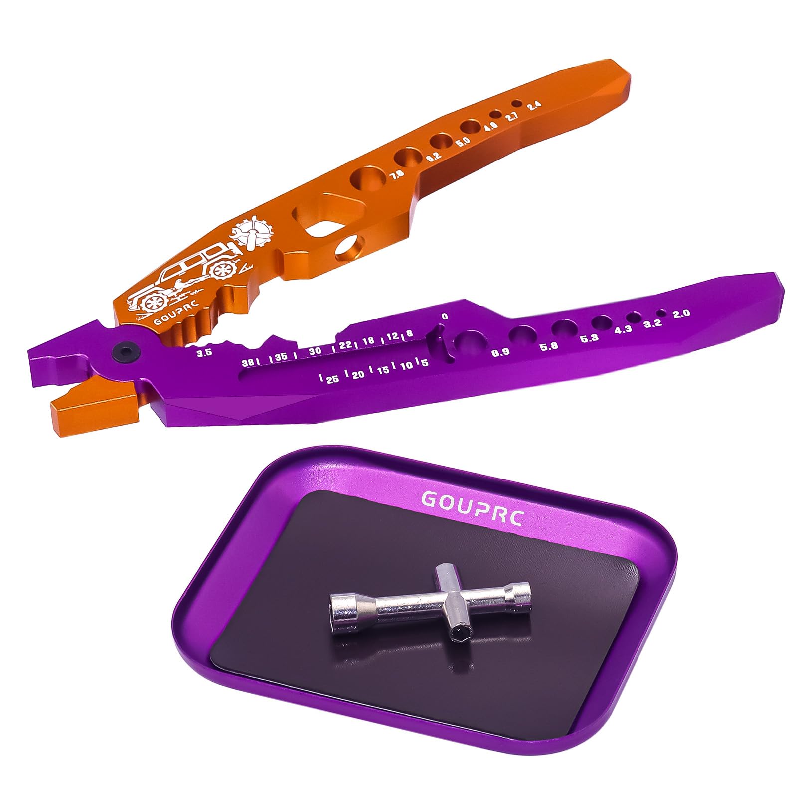 GOUPRC RC Shock Pliers - Multi-Function Clamp Tool with Screwdrivers & Sockets for 1/8 1/10 Scale RC Cars, Trucks, Off-Road Buggies & Rock Crawlers | Perfect for RC Vehicle Maintenance & Repair