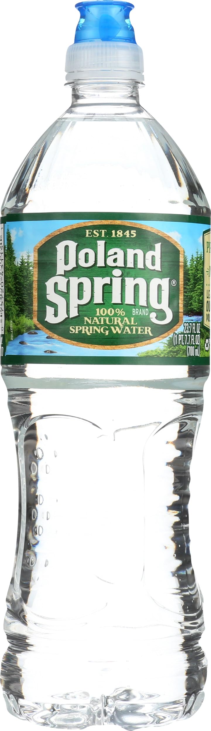 Poland Spring Natural Spring Water with Sport Cap - 23.7 Fl Oz (Pack of 12) - Hydration for Sports, Gym, Hiking & Outdoor Activities