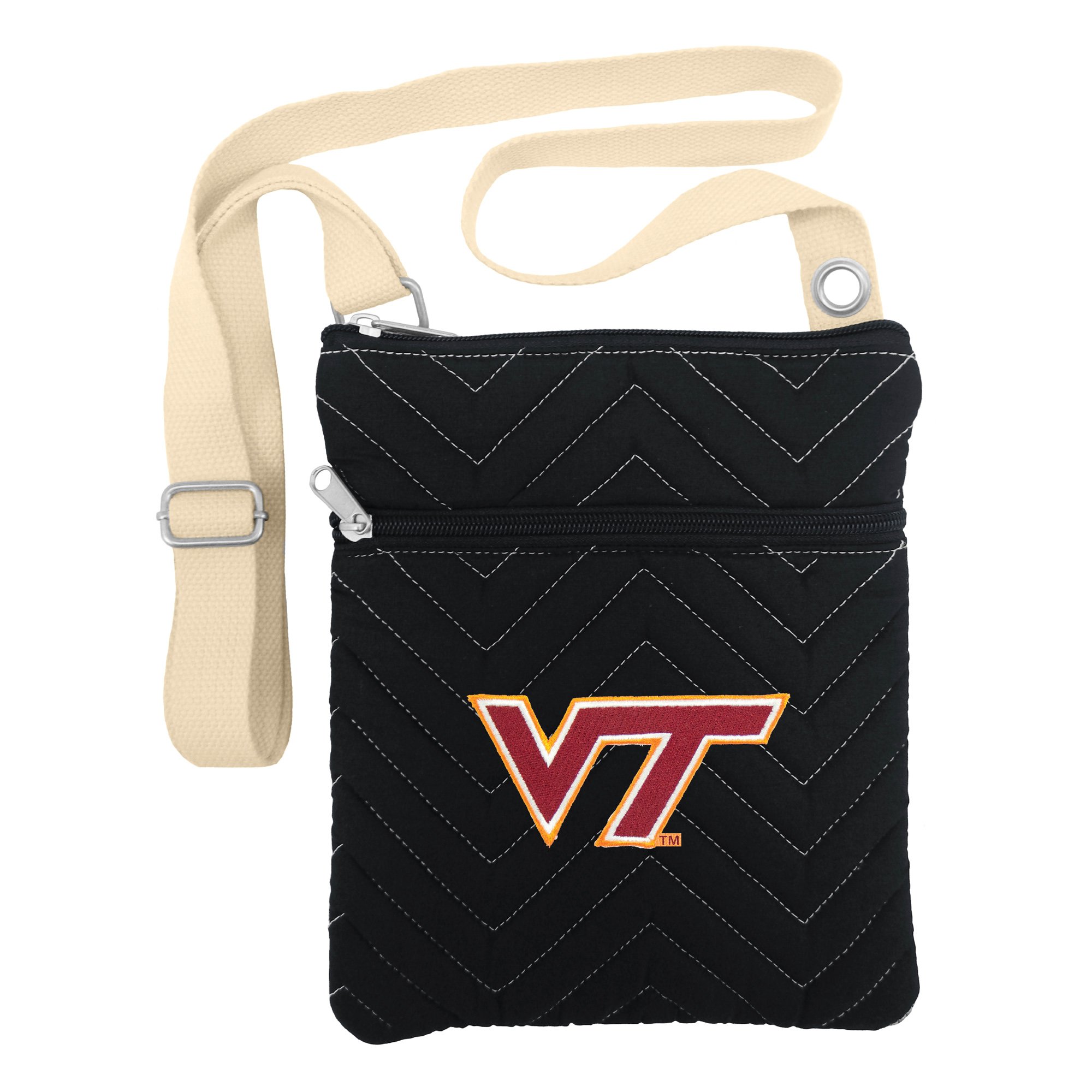 NCAA Chev-Stitch Cross Body Purse for Women - Stylish Shoulder Bag with Adjustable Strap, Perfect for College Games, Travel and Daily Use