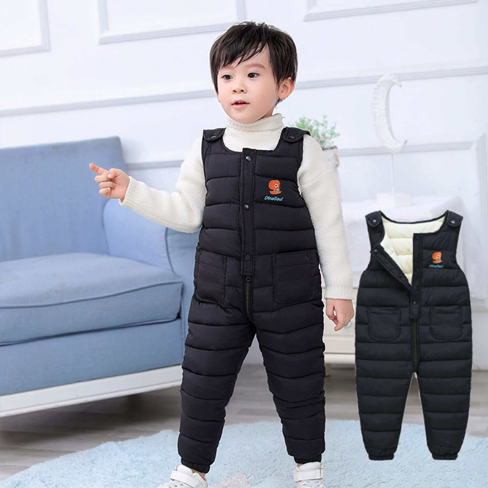 **Toddler Snow Pants for Boys & Girls - Fleece Lined Waterproof Winter Overalls for Kids - Perfect for Snow Play, Skiing & Outdoor Activities**