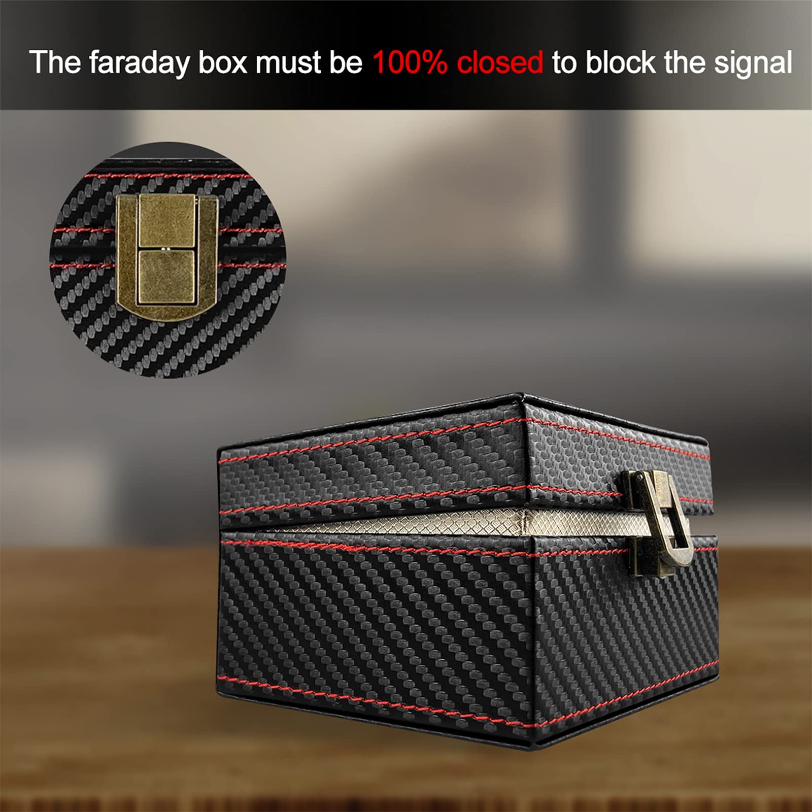 Premium Faraday Box for Car Keys - Leather RFID Signal Blocker for Keyless Entry Vehicles | Anti-Theft Key Protector | Perfect for Home, Office & Travel Security