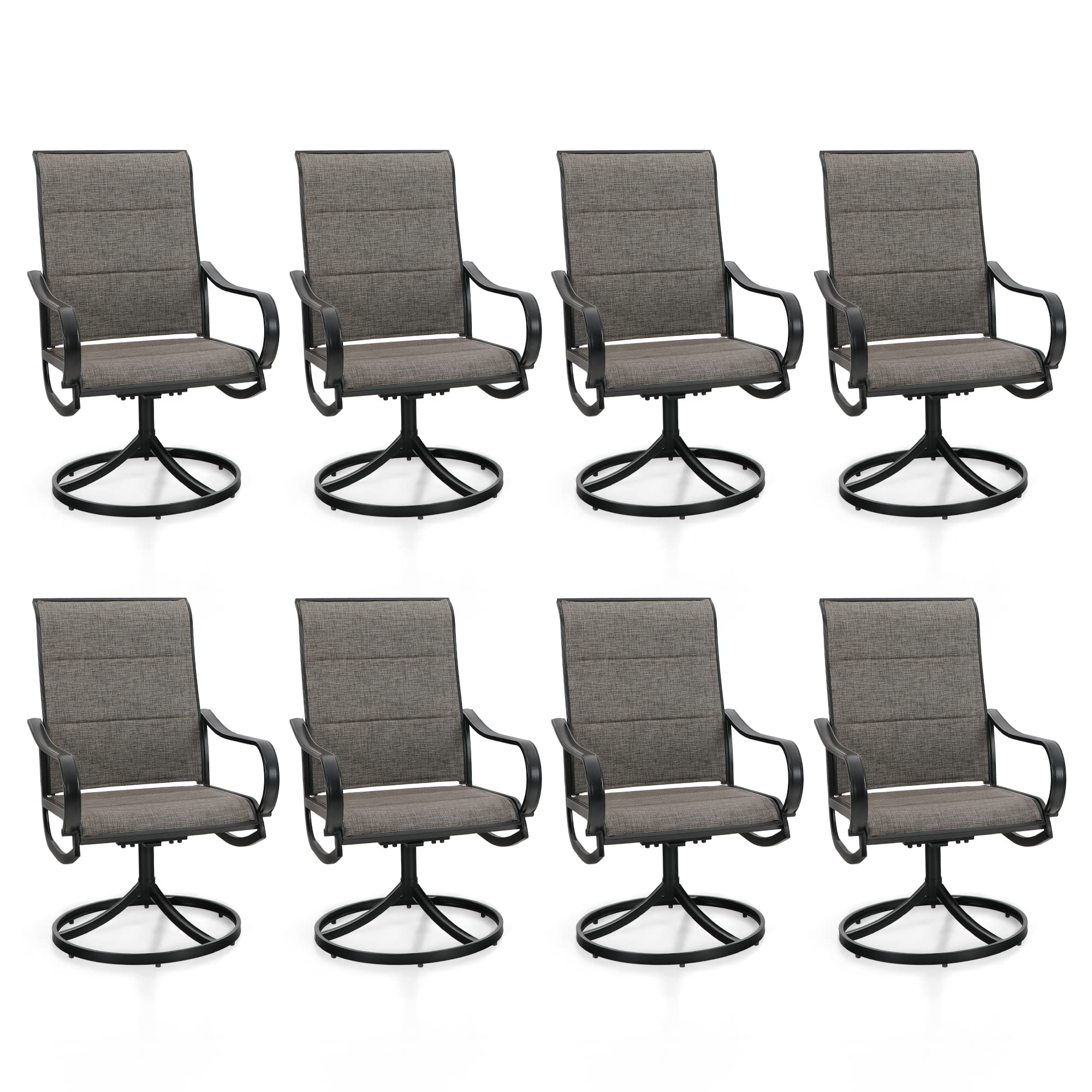 **Sophia & William 8-Piece Swivel Patio Dining Set - Quick-Dry Textilene Chairs, 300lb Capacity - Weather-Resistant Outdoor Furniture for Lawn, Garden, Pool & Backyard | Perfect for BBQs, Parties & Relaxing**