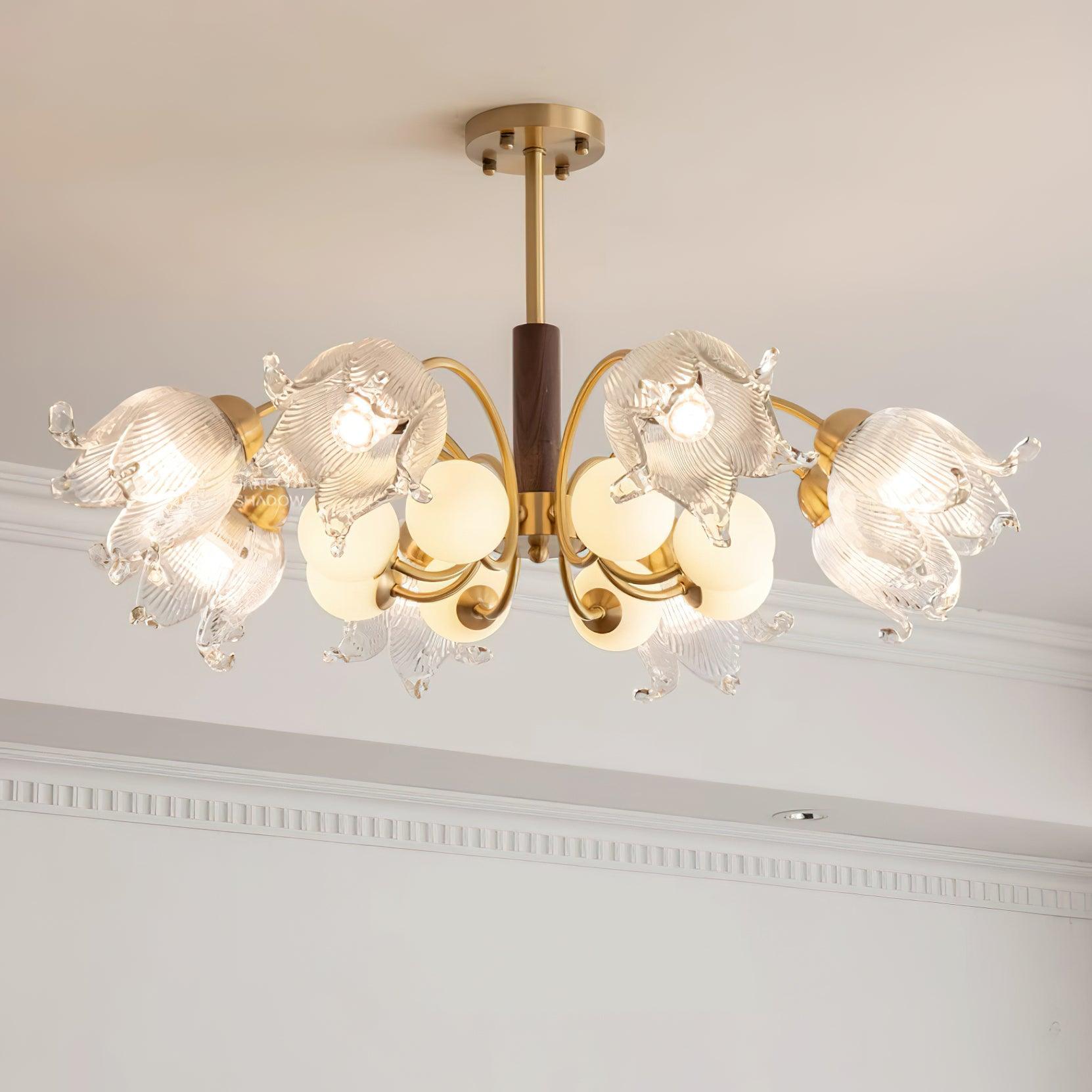 Elegant Talia Crystal Chandelier - Modern Ceiling Light Fixture for Dining Room, Bedroom & Living Room Decor | Energy Efficient LED Lighting | Perfect for Home & Wedding Venue Decorations