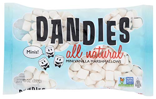 Dandies Vegan Gluten Free Mini Marshmallows - 10 oz Bag | Dairy-Free, Allergy-Friendly Baking & Hot Cocoa Topping for Desserts, Camping & Holiday Treats