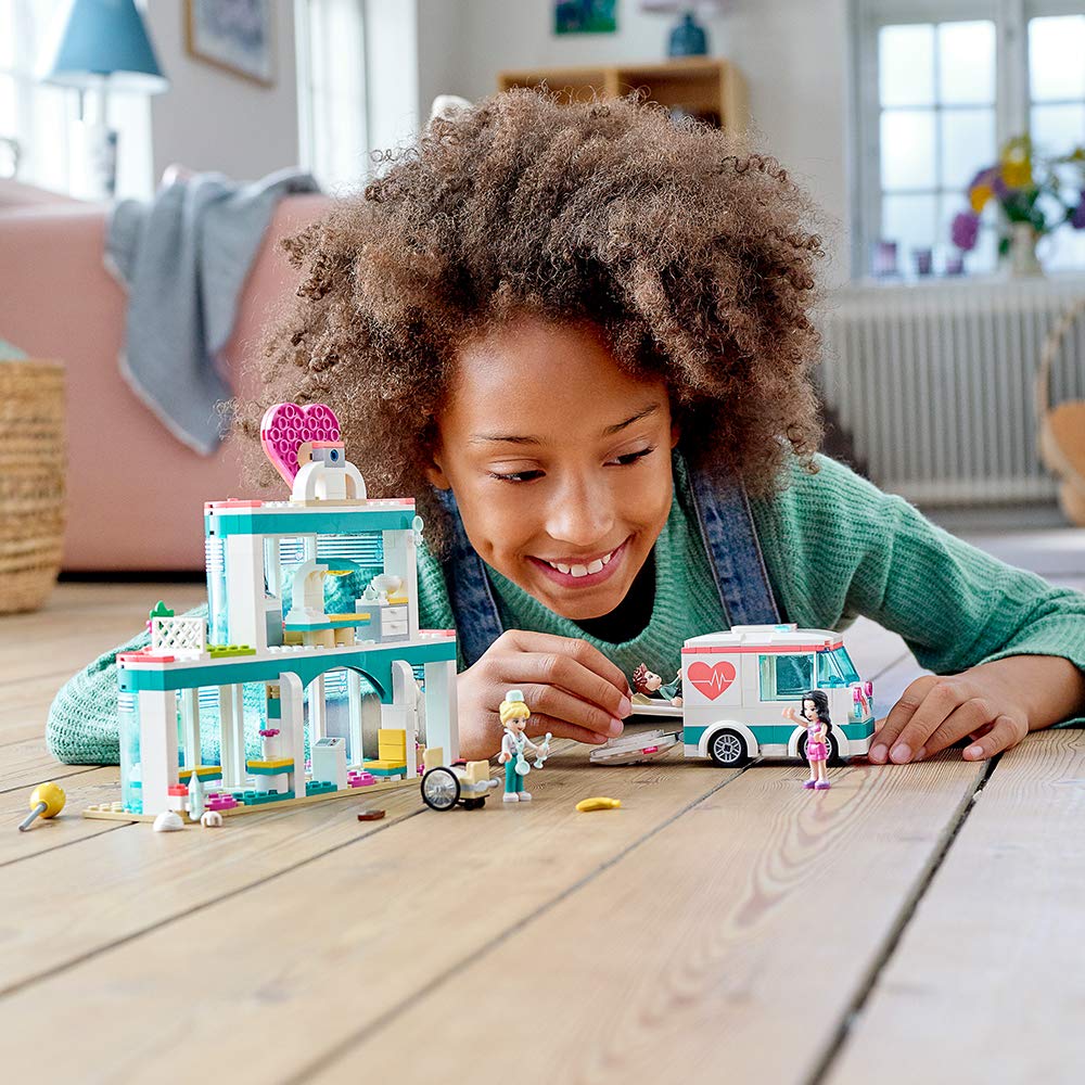 LEGO Friends Heartlake City Hospital 41394 Building Kit - 379 Pieces with Emma Mini-Doll, Doctor Toy Set for Kids Ages 6+ | Creative Play, Birthday Gift, STEM Learning & Role-Playing Scenes