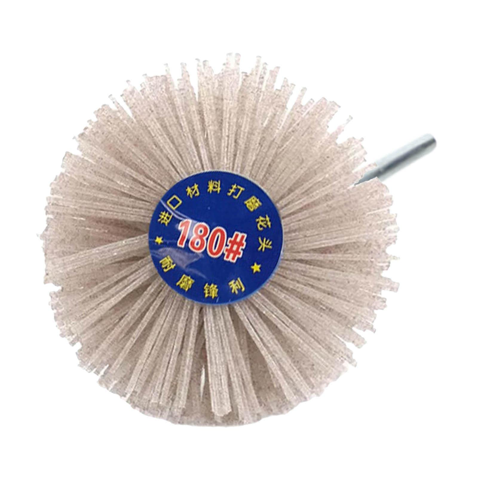 Wooden Grinding Brush Set - Nylon & Wire Wheel for Rust Removal & Polishing - DIY & Furniture Care